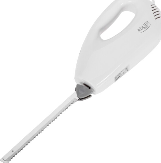 Adler AD 4512 Elektrisk kniv - 200W, 17 cm - Hvit