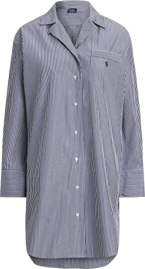 Polo Ralph Lauren Intimates Striped Cotton Sleep Shirt Navy XL