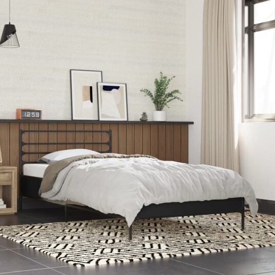  Sengeramme svart 100x200 cm konstruert tre og metall 8721102445651