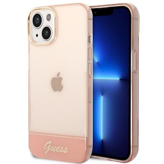 Guess Iphone 14 Plus Deksel Translucent Rosa