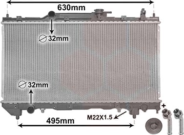 VAN WEZEL 53002238 Radiator motorkjøling