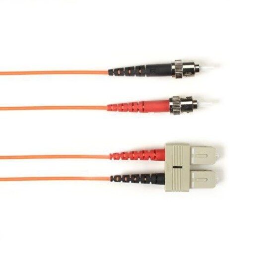 BLACK BOX 62.5 MM FO PATCH CABLE DUPLX, PLENUM, OR, STSC