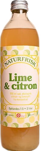 Naturfrisk Lime & Citron saft Økologisk   500 ml