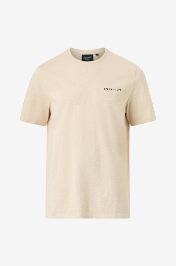 Lyle & Scott T skjorte Script Natur Lyle & Scott T skjorte Script Natur