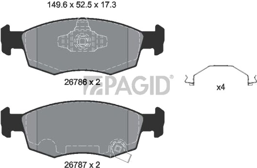 PAGID T4254N Bremseklosser