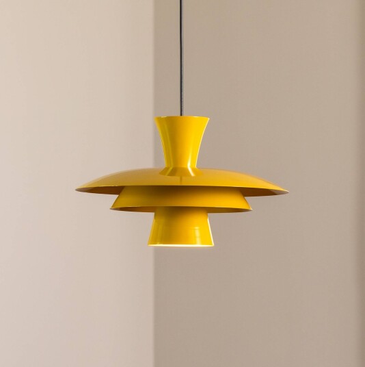 Pendellampe Plato Luminex dimbar Gul / orange Stue / spisestue Metall Moderne