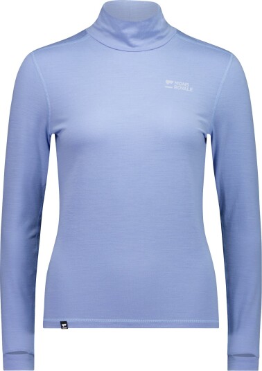 Mons Royale Women´s Cascade Mock Neck Long Sleeve Moonstone M
