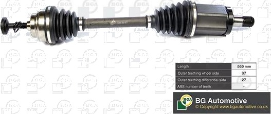 BGA DS0902L Drivaksel BGA DS0902L Drivaksel