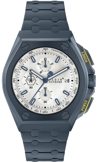 Philipp Plein Herreklokke PWGAA0721 Plein Extreme Hvit/Stål Ø44 mm Philipp Plein Herreklokke PWGAA0721 Plein Extreme Hvit/Stål Ø44 mm
