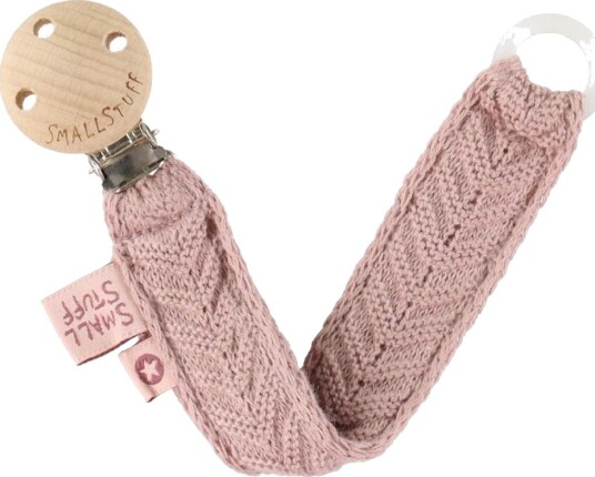 Smallstuff Heklet Smokkesnor Powder OneSize Smokkebånd Rosa