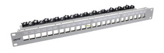 Inline 76824O Cat5 Cat6 Cat6a Grå Rackmontering 1U Boks