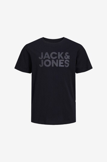 Jack & Jones Junior T shirt jjeCorp Logo Tee SS Crew Neck Svart