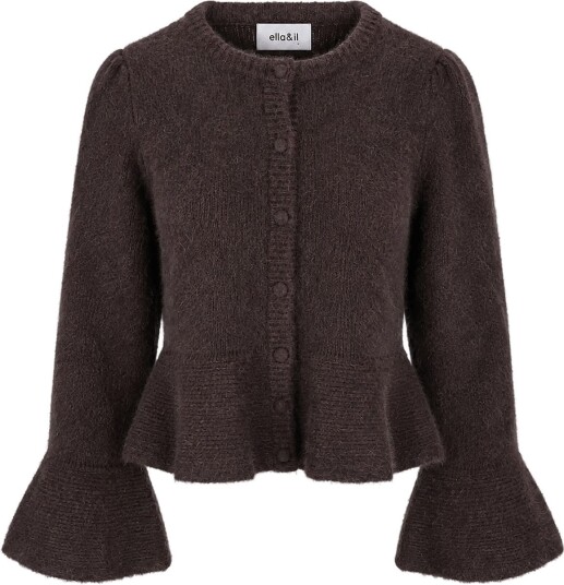 ella&il Maren Chunky Cardigan DARK BROWN L