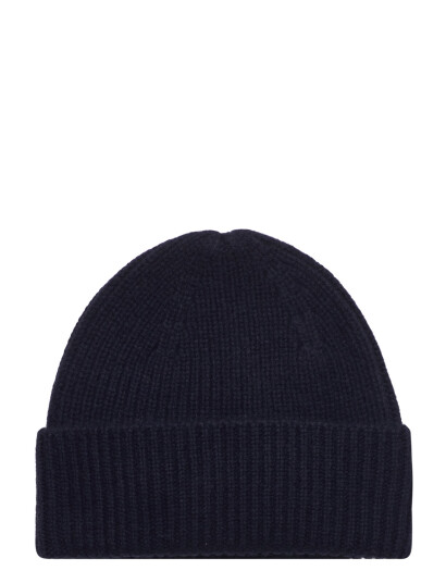 Davida Cashmere Short Rib Fold Cap - Navy - ONE SIZE Davida Cashmere Short Rib Fold Cap - Navy - ONE SIZE