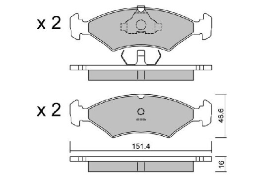 Bremseklosser AISIN BPTO-1013