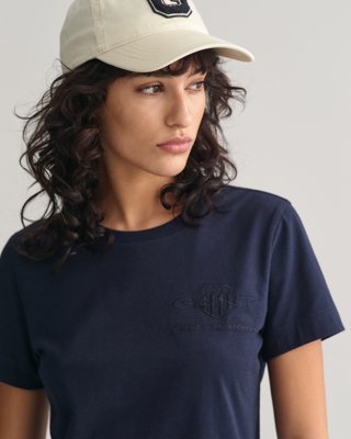 GANT Reg Tonal Shield T-Shirt 433 Evening Blue XS