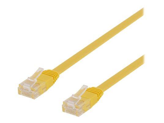 Deltaco 2 m Cat 6 Koblingskabel U/UTP RJ-45 Hann - Gul Deltaco 2 m Cat 6 Koblingskabel U/UTP RJ-45 Hann - Gul