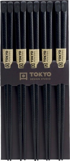 Tokyo design studio Spisepinner 5 par, svart Tokyo design studio Spisepinner 5 par, svart
