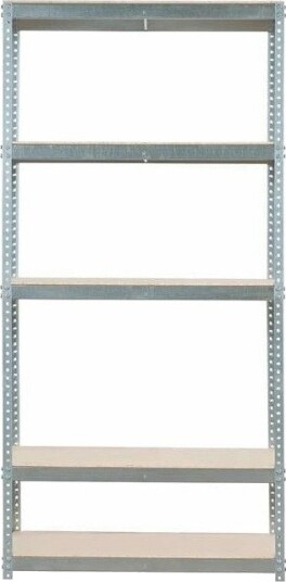 Metalkas Galvanisert Reol med 5 Hyller - 210x91x46cm, 280kg pr. hylle