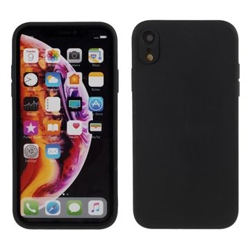 iPhone XR Silikondeksel Fleksibelt Og Matt Svart