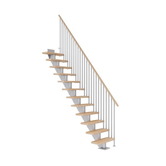 Dolle Frankfurt Rett Trapp Pearl Grey -classic Iii-oljet Bøk-65-12 - Loddrett Høyde 240 279 Dolle Frankfurt Rett Trapp Pearl Grey -classic Iii-oljet Bøk-65-12 - Loddrett Høyde 240 279