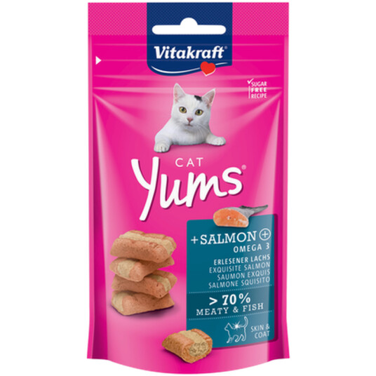 Vitakraft Cat Yums Laks 40 g med Omega-3 for Katter Vitakraft Cat Yums Laks 40 g med Omega-3 for Katter