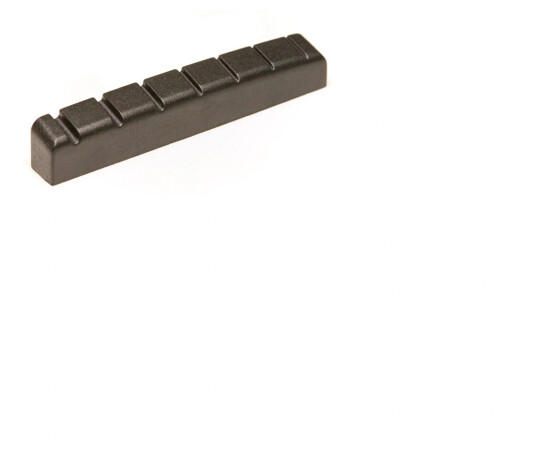Graph Tech Pt-6748-L0 Svart Tusq Xl Slotted Nut, 7-Str 48 X 6 Mm, Flat, Lh
