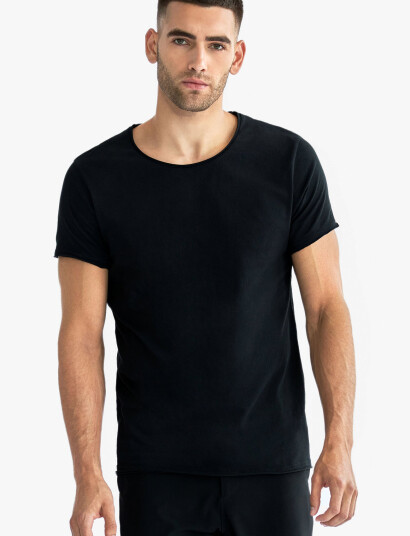 Bread & Boxers Crew-Neck Relaxed T-Shirt - Black - M