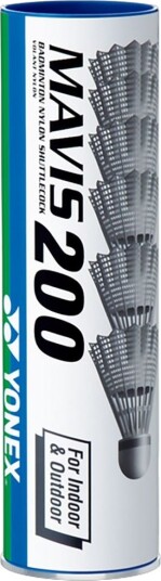 Yonex Mavis 200 6 Pcs / Tub Vit Hastighet Medium Yonex Mavis 200 6 Pcs / Tub Vit Hastighet Medium