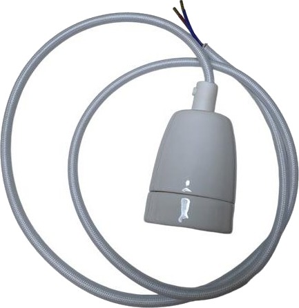 Simply Pendel Kit Med Hvid E27 Porcelænsfatning Og 2M Hvid Stofkabel Simply Pendel Kit Med Hvid E27 Porcelænsfatning Og 2M Hvid Stofkabel