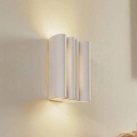 Lindby vegglampe Novali hvit gips opp/ned 26 cm G9