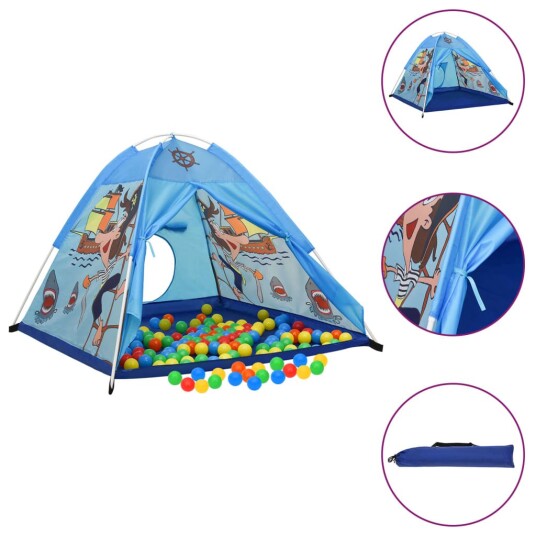 vidaXL Leketelt med 250 baller blå 120x120x90 cm vidaXL Leketelt med 250 baller blå 120x120x90 cm