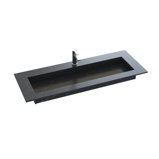 Dansani Inzo Angular D45,50cm Silestone Charcoal Soapstone 140-159cm