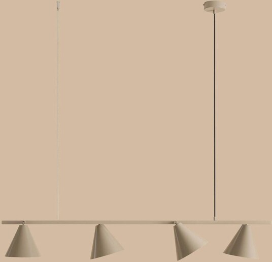 ALDEX Hengelampe Form 4 beige metall 4 lyskilder kjegle E27 ALDEX Hengelampe Form 4 beige metall 4 lyskilder kjegle E27