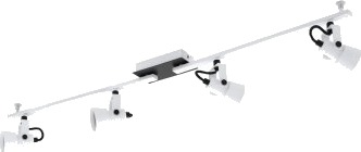 Eglo Trillo Spot 4X400 Lm Hvit/Sort Eglo Trillo Spot 4X400 Lm Hvit/Sort