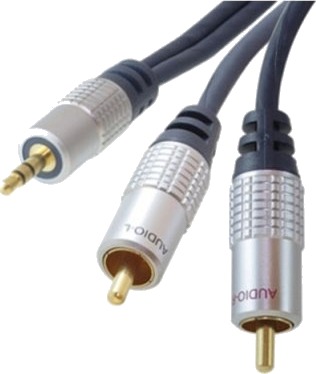 Shiverpeaks Sp Professional 3.5Mm Hankjønn 2 X Rca Hankjønn 5 M Blå Kromfarget