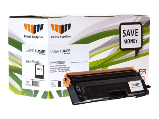 Mm Print Supplies 25083Uk - Svart - Kompatibel - Boks - Gjenfabrikert - Tonerpatron Alternativ For: Brother Tn326bk - For Brother Dcp-L8400 Dcp-L8450 Hl-L8250 Hl-L8350 Mfc-L8650 Mfc-L8850