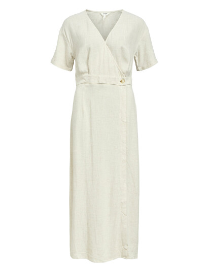 Object Objsanne S/S Re Ankle Dress Div - Cream - 38 Object Objsanne S/S Re Ankle Dress Div - Cream - 38