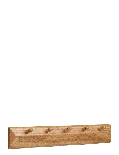 House Nordic Bjørk - Coat Rack With 5 Hooks, Oak, 50X8,5 Cm - 5.5X50X8.5CM