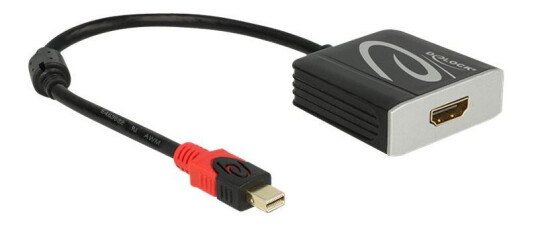 Delock mini DisplayPort til HDMI 4K aktiv videokonverter PS176 svart