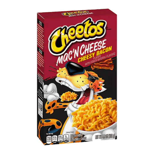 Cheetos mac and cheese box cheesy bacon 168g Cheetos mac and cheese box cheesy bacon 168g