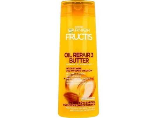 Garnier New Fructis Oil Repair 3 Butter Shampoo For Tørt Og Skadet Hår 400Ml Garnier New Fructis Oil Repair 3 Butter Shampoo For Tørt Og Skadet Hår 400Ml