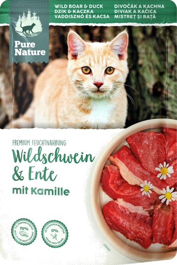 Pure Nature Våtfôr Feline Villsvin & And 12 X 85 G