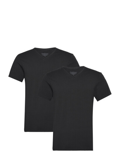 BREAD & BOXERS 2 Pack V Neck |Svart |M BREAD & BOXERS 2 Pack V Neck |Svart |M
