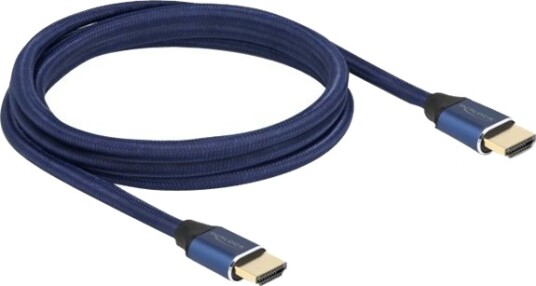 Delock Ultra High Speed Hdmi Kabel Hdmi Hann Til Hdmi Hann 2 M Trippel Beskyttelse Blå Gullglimtkontakter 8 K 60 Hz 7680 X 4320 Støtte
