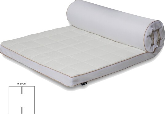 H split toppmadrass   180x200 cm 8 cm høy   NASA memoryskum   Borg Living   Ergonomisk toppmadrass