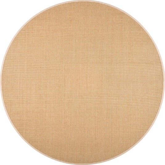 Sisal Matte Rund 160 cm Beige/Grå - Vm Carpet