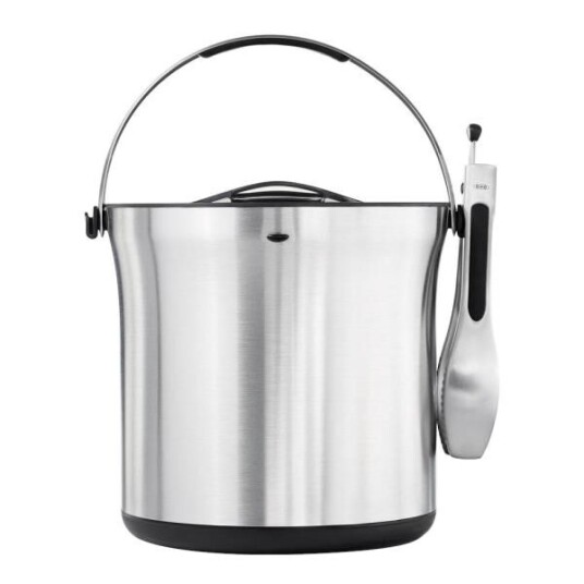 Oxo Steel isbøtte m/tang svart