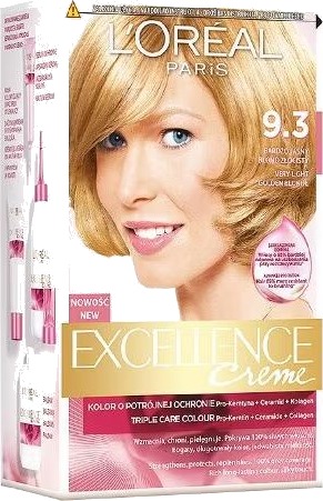 L'orèal Paris L'Oreal Excellence Creme farge 9.3 veldig lys gylden blond L'orèal Paris L'Oreal Excellence Creme farge 9.3 veldig lys gylden blond