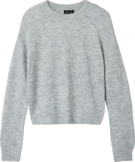 LMTD Nlflodet Ls Short Knit Noos - Grey - 134-140